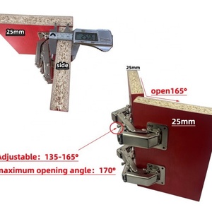 Bisagras de gabinete de alta resistencia sin marco de 170 grados con cierre suave y amortiguador oculto Lazy Susan para gabinetes de esquina de cocina y sala de estar - Product Image 3