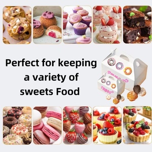 Caja de Donuts de Chocolate con Impresión Personalizada, Cajas <span class=keywords><strong>Para</strong></span> Pastel, Pastelería, Panadería, Embalaje, Caja de Papel Kraft <span class=keywords><strong>para</strong></span> Llevar, Cajas de Donuts, Logotipo de Comida - Product Image 5