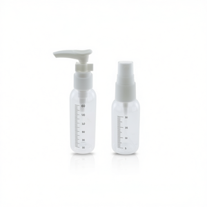 2pcs Travel-friendly Bath & Toilet Supplies <b>Bottle</b> Set (60ML Press-Type 35ML <b>Spray</b> Nozzle) - Product Image 1