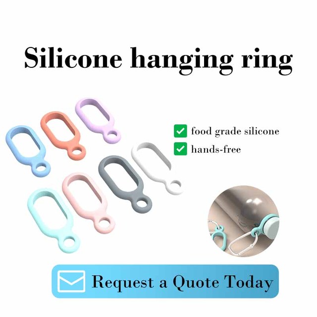 Silicone Hanging Ring Colorful Anti Lost for Fridge Magnet and Keychain Decoration