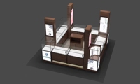 Vitrine de présentation haut de gamme en verre pour bijoux en or et argent, avec éclairage LED, pour comptoir de kiosque et design intérieur de magasin