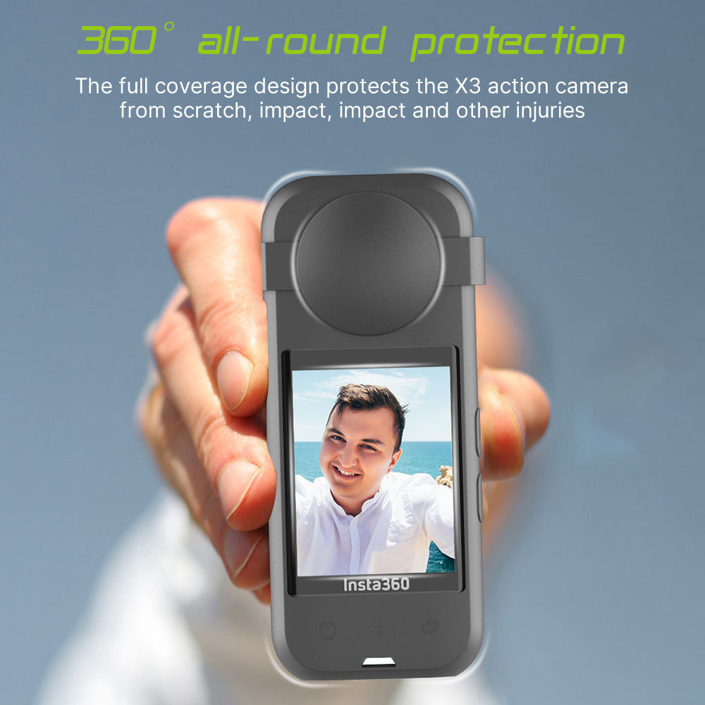 New Products Insta 360 One X3 Camara Bundle Silicone Protection Case Lens Guard Accessories for Insta360 X3