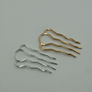Épingles à cheveux de style antique en cuivre pur plaqué or et argent, à quatre branches, pour usage quotidien - Product Image 3