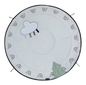 Tiny Love Luxe - Gymini Tapis de jeu rond en bois noir et blanc pour l'intérieur et l'extérieur, pour les enfants de 0 à 6 ans - Product Image 2