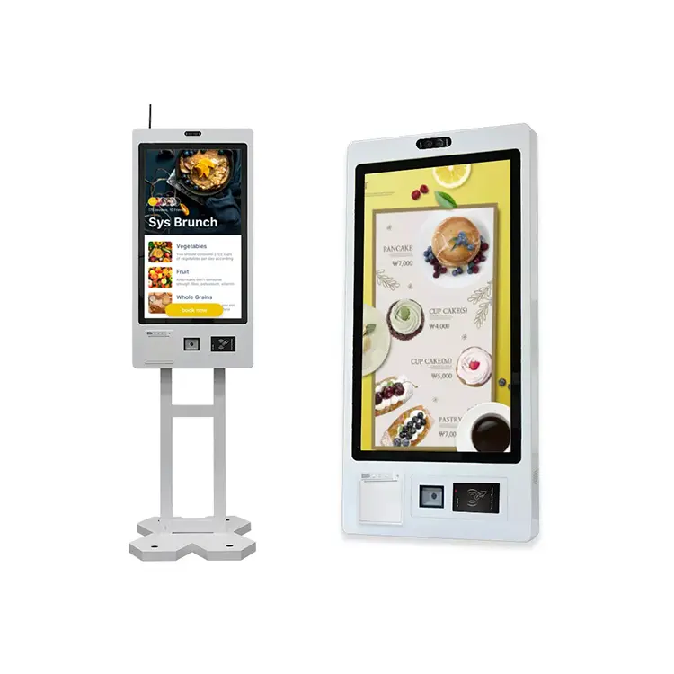 27-дюймовый водонепроницаемый цифровой Windows, сенсорный экран для самостоятельного заказа, все в одном ПК, терминал для самостоятельной оплаты, киоск для ресторана