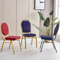 Chaises de mariage empilables en acier inoxydable doré et argenté, design moderne, avec coussin de siège, pour hôtel et salon – Vente en gros