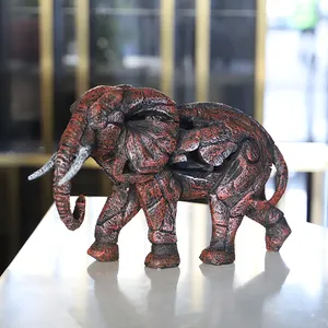 공장 공급 업체 새로운 디자인 맞춤형 수지 코끼리 동상 장식 인형 조각 홈 장식