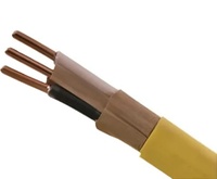 Câble électrique en cuivre massif plat isolé PVC, norme ASTM, pour bâtiments résidentiels, NM-B 12-2 600V 2 4 6 8 10 12 14 16 AWG