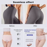 Culottes menstruelles réutilisables, design absorbant sans trace, culotte menstruelle pour fille avec tissus biologiques Eok-tex