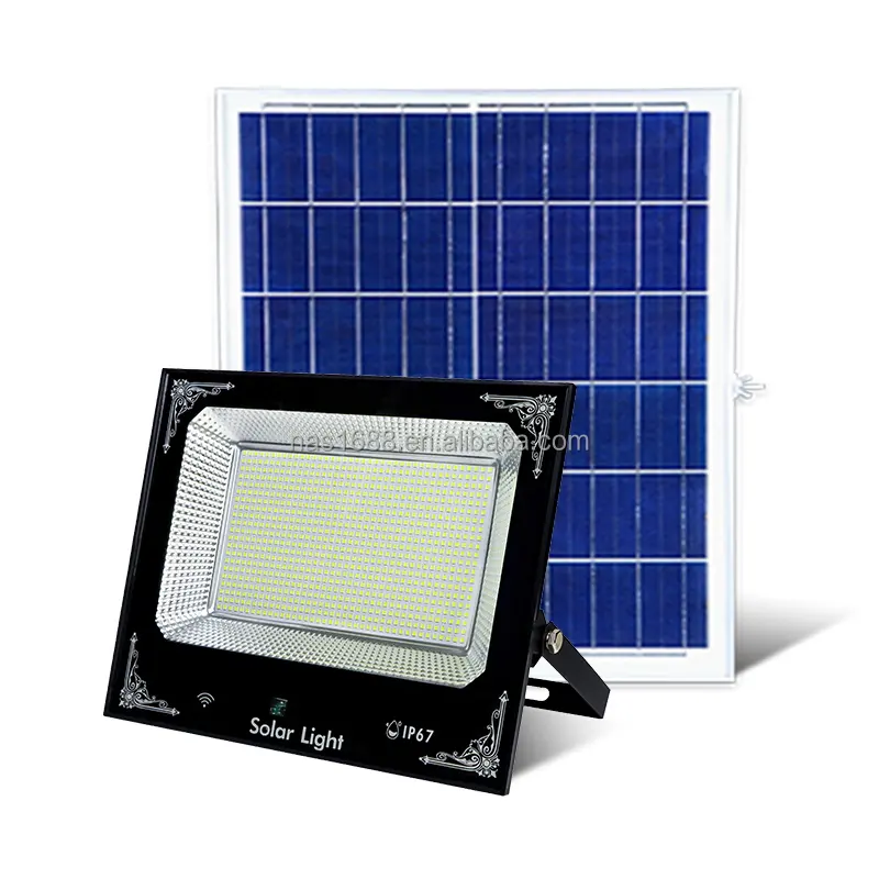 Outdoor Ip67 Warm White Solar ricaricabile Powered Lamp 100w 200w 300w 500w 1000w Led Flood Led Light Solar Lights