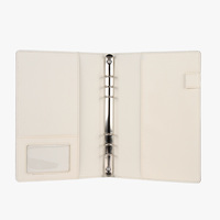 Carnet en cuir personnalisé à feuilles mobiles, texture de cuir de cheval premium 2026, bicolore, pour affaires