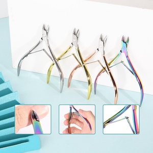 Colorful Medium Nail Finger Toenail <b>Trimmer</b> Dead Skin Scissors <b>Cuticle</b> Remover Cutter Plier Manicure Tool Set Stainless Steel - Product Image 3