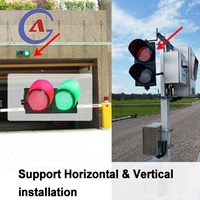 Semáforo LED de 200 mm, Luz Roja y Verde, Señalización de Tráfico, Construcción de Aleación de Aluminio y PC, Alimentación Solar y Eléctrica para Control de Tráfico