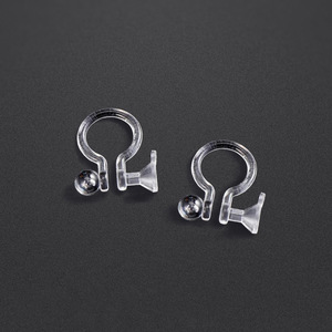 Transparent U Shaped <b>Plastic</b> Earring Post <b>Hook</b> With Pendant For Diy Earring Accessories 000663 - Product Image 2
