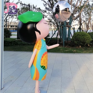 รูปปั้นถั่วลิสงสแตนเลสขนาดใหญ่ออกแบบได้ตามต้องการสำหรับตกแต่งสวนกลางแจ้ง - Product Image 3