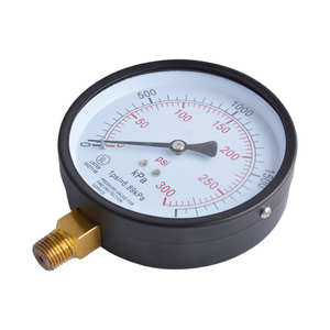 새로운 디자인 4 "1/4 압력 게이지" 화재 스프링클러 시스템 용 황동 하단 연결 300 <span class=keywords><strong>psi</strong></span> 압력 게이지 - Product Image 2