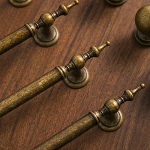 Qiansi Hk0533 Đồng Rắn Brass Đồ Nội Thất Xử Lý Và Núm Tủ Cổ Điển Tủ Bếp Ngăn Kéo Xử Lý Nhỏ Cửa Kéo - Product Image 5