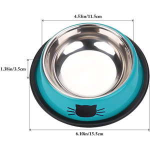 Comederos Grandes de Acero Inoxidable para Perros con Diseño Impreso, Ligeros, Resistentes a Caídas, Fáciles de Limpiar, Acabados Coloridos, para Viajes al Aire Libre - Product Image 5