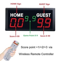 Tableau d'affichage numérique électronique portable YIZHI de 1,8 pouce à 6 chiffres avec télécommande pour les jeux de basketball, de volleyball et de tennis en salle