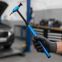 Marteau télescopique réglable PDR, outil de réparation de bosses de carrosserie sans peinture en fibre de carbone avec 5 embouts interchangeables