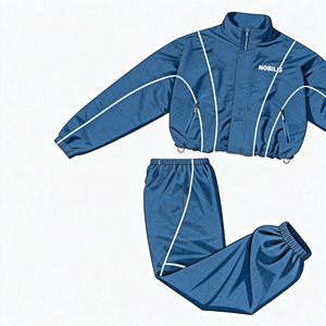 Tute da Ginnastica Casual da Uomo in Nylon, Set <span class=keywords><strong>Jogger</strong></span> Pesanti, Vestibilità Regolare, Traspiranti, Antivento, Autunnali, Fino a 5XL - Product Image 4