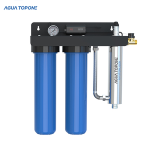 Sistema de Filtro de Agua de 3 Etapas para Toda la Casa, Carcasa Azul de 4.5 * 10 Pulgadas, Cartucho de Filtro de Agua de 10 y 20 Pulgadas, con Luz Ultravioleta para Agua Potable en el Hogar - Product Image 1