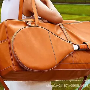 <span class=keywords><strong>Sac</strong></span> de sport rétro orange en PU, <span class=keywords><strong>sac</strong></span> de tennis tendance 2025, <span class=keywords><strong>sac</strong></span> de luxe pour le court avec compartiment pour raquette, <span class=keywords><strong>sac</strong></span> de voyage chic - Product Image 4
