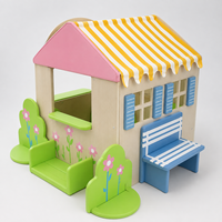 Maison de jeu commerciale pour enfants avec comptoir de marché, banc et fenêtre, maison de jeu de rôle pour garderies, écoles maternelles, cafés et aires de jeux