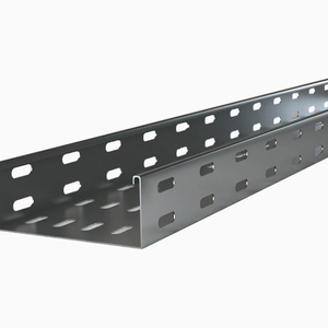 ถาดใส่สายเคเบิลแบบเจาะรูเหล็กขอบเรียบพร้อมการเคลือบป้องกันการกัดกร่อนสำหรับใช้ในอุตสาหกรรมและการก่อสร้างรองรับสายเคเบิล5เส้น - Product Image 6