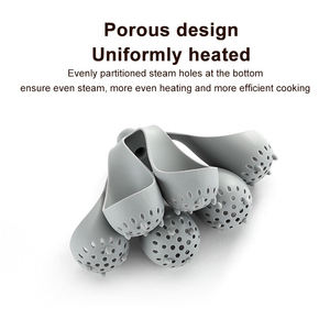 Support à œufs en silicone de haute qualité, résistant aux hautes températures, sûr pour la cuisson, pour la conservation des aliments bouillis, récipient de stockage - Product Image 5