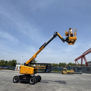 โต๊ะยก16เมตรกลางแจ้งไฟฟ้าแพลตฟอร์มการทำงานทางอากาศสะดวก4ล้อแบบบูมลิฟท์ขับเคลื่อนด้วยตัวเอง - Product Image 2