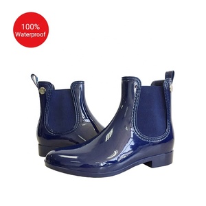 Bottes <span class=keywords><strong>de</strong></span> <span class=keywords><strong>pluie</strong></span> pour femmes, bleu, décontractées, élégantes, à la mode, rehausseur <span class=keywords><strong>de</strong></span> cheville, pour dames - Product Image 3