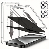 Protecteur d'écran en verre trempé 9H anti-poussière pour mobile, application facile, confidentialité garantie, taille personnalisée, Pelicula De Privacidade Para Celular