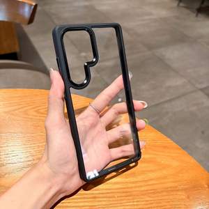 Coque de téléphone compatible avec Samsung S25 Ultra, design simple en métal transparent avec rainures, coque intégrale antichoc - Product Image 3