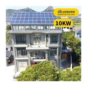 ソーラーボーンフルハイブリッドオフグリッドパネルキット2kw 5kw 10kw 15kw家庭用太陽光発電システム