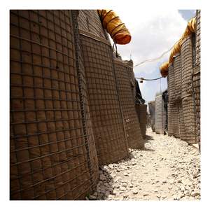 <span class=keywords><strong>Gabion</strong></span> galvanisé rempli de terre, soudé en périmètre, pour barrière défensive / bastion de défense pour stand de tir - Product Image 3