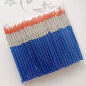 Pinceau miniature pour aquarelle pour enfants, 5 pouces, petit, manche court en plastique, poils fins en nylon, forme ronde/plat, pour détails - Product Image 5