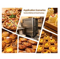 Horno de Panadería Comercial de Sobremesa a Gas, Máquina para Hornear Pan con Aire Caliente, Equipo Completo de Panadería para Panadería o Cafetería