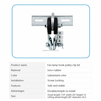 Ventilator-Lampenhaken-Riemenscheiben-Clip-Set: Ersatzteile für Deckenventilatoren, Lampenhaken, Verdrahtungsklemmen, Hardware, Ersatz-Montageteile