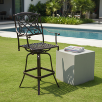 Ensemble de table à manger d'extérieur moderne Hifine HFCS-001 avec structure en aluminium et chaises résistantes aux intempéries