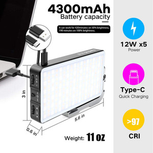 Lampe vidéo Pixel G3 RGB avec support inclinable intégré, mise à niveau à partir de Pixel G1S, adaptée à <span class=keywords><strong>Godox</strong></span>, idéale pour <span class=keywords><strong>YouTube</strong></span> - Product Image 6