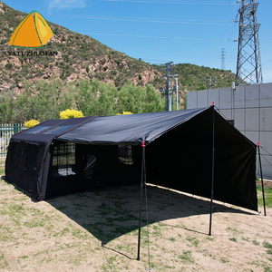Tente gonflable - Tente de camping imperméable quatre saisons avec deux chambres, <span class=keywords><strong>abri</strong></span> extérieur renforcé avec portes à double couche - Product Image 6