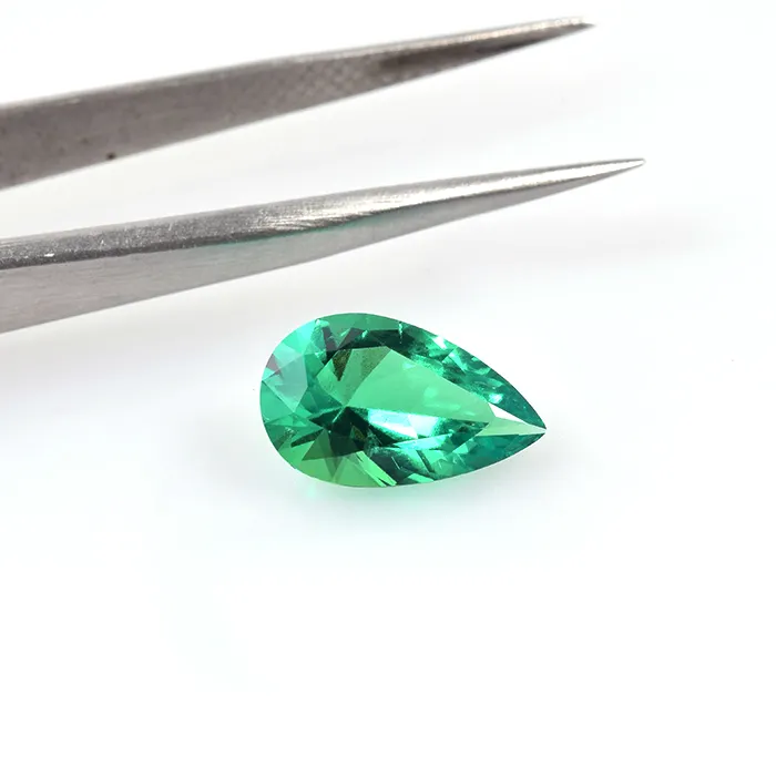 Roomy Colombian Emerald Gemstones Loose Green Pear Cut Emerald Stones