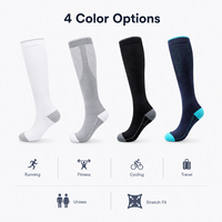 Chaussettes de compression professionnelles pour activités de plein air, chaussettes de sport élastiques jusqu'aux genoux pour la course à pied, le cyclisme, le yoga, le football et l'entraînement