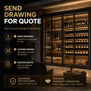 <strong>Modern</strong> Luxury Glass Door Bar <strong>Wine</strong> Cabinet for Private <strong>Wine</strong> Cellar Custom Commercial LED Liquor Display <strong>Rack</strong> - Product Image 6