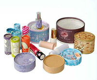 HONGE Vente en gros de boîtes cylindriques rigides en papier biodégradable pour le stockage de chocolat, de crème glacée et de collations, couleur personnalisée OEM