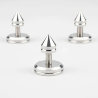 Pieds d'enceintes isolants RASANTEK en acier inoxydable 304 plaqué or 24 carats, anti-vibrations, acoustiques, pour enceintes HIFI et platines