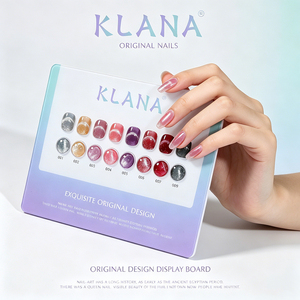 KLANA ยูวีเจลยาทาเล็บชุด 8 สีคริสตัลแคทอายดีไซน์สูตรปลอดสารพิษมืออาชีพใช้ในร้านเสริมสวย DIY - Product Image 1