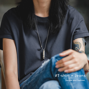 T-shirt Maden da donna in seta ghiaccio ecologica, girocollo classico, tinta unita, rinfrescante, traspirante sulle spalle, a maniche corte, top basic estivo - Product Image 3