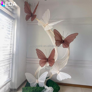 LEDA Decoración y Suministros para Fiestas de Boda, Nueva Llegada, Instalación Artística de Organza de Moda con Fondo Metálico de Mariposas - Product Image 3